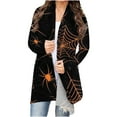 thumbnail image 2 of DDAPJ pyju Halloween Cardigans for Women 2023,Lightweight Open Front Drape Cardigan Bat Pumpkin Print Casual Duster Outer Long Sleeve Holiday Coats Fall Winter Mid-Length Thin Jacket, 2 of 5