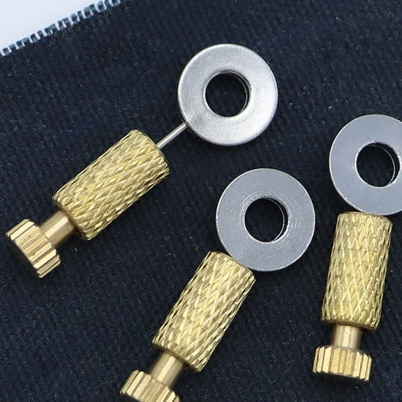 ibasenice 4Pcs Locking Thick Leather Diy Sewing Tool Leathercraft Supplies Assorted Color Brass Stainless Steel