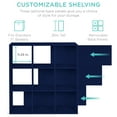 thumbnail image 4 of Best Choice Products 9-Cube Bookshelf, 11in Display Storage Organizer w/ 3 Removable Back Panels - Navy, 4 of 9