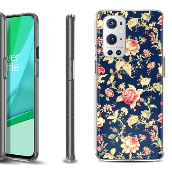 Slim-Fit Flexible TPU Gel Phone Case Compatible with OnePlus 9 PRO 5G, by OneToughShield ® - Floral Garden