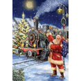 thumbnail image 2 of Bandera navideña del Polar Express con diseño de Papá Noel (71 x 101 cm), 2 of 8