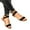Black, variant on Quaouag Women's Open Toe Ankle Strap Flat Sandals Party Dress Summer Shoes