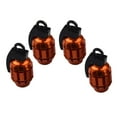 thumbnail image 1 of funtasica Auto Tire Adaptor Anodized Valve Stem Tires Cap Universal Plastic 4 PCS/Set Rims Wheels For SUV Orange, 1 of 5