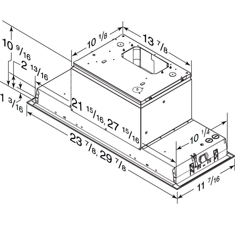 24",350 CFM,Power Pack Insert,LED Lighting