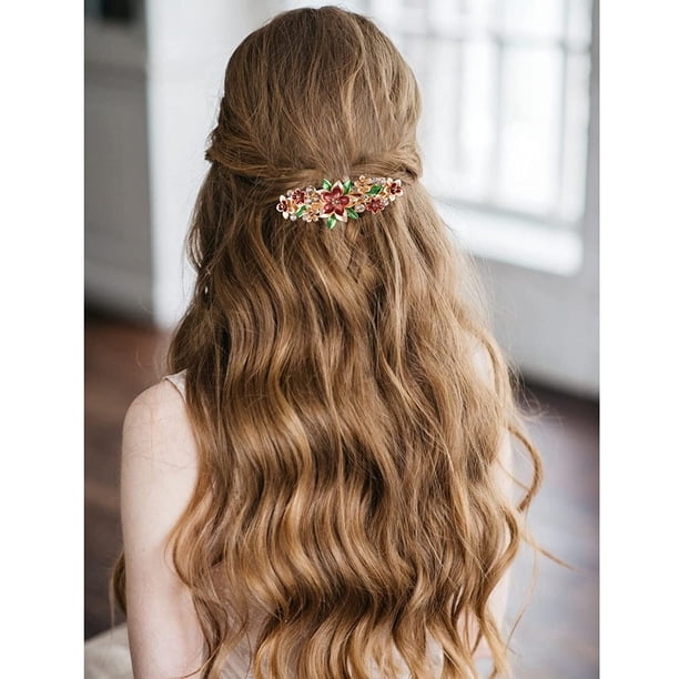 4 Pcs Hair Barrettes,Hair Clips Women, Hair Slides for Thick 