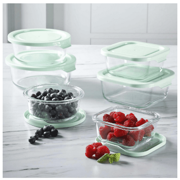 Martha Stewart 12 Piece Glass Storage With Lids Set Com Martha Stewart 12 Piece Glass Storage, Martha Stewart Storage Boxes