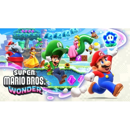 Nintendo Switch – OLED Model + Super Mario Bros. Wonder Bundle - Red and Blue