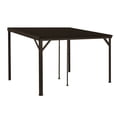 thumbnail image 4 of Mondawe 10x12 FT Wall Mounted Lean to Gazebo Hardtop with Galvanized Steel Roof & Gutters, Brown, 4 of 9