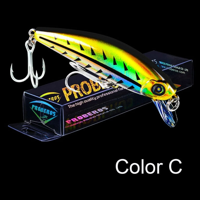 3G 4.5cm Crankbaits Striped bass Tackle Minnow Lures Fish Hooks Slowly  Sinking Minnow Baits Winter Fishing COLOR C 