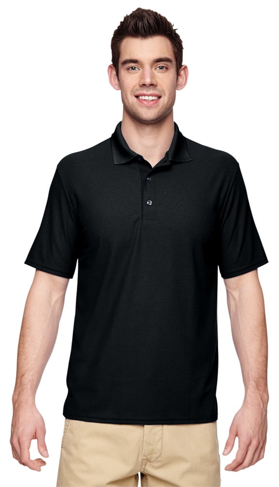 Gildan - Gildan G458 Adult Pique Polo Shirt -Black-Medium - Walmart.com