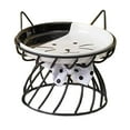 thumbnail image 2 of Ceramic Cat Bowl, Elevated Cat owl with Metal Stand, and, 2 of 8