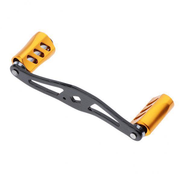 2x de carrete de pesca de aleación de aluminio Pieza de bricolaje para carretes de baitcasting de balsa de tambor Sunnimix Mango de carrete de pesca