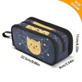 thumbnail image 4 of FORMRS Pencil Case with 3 Compartments Zipper Pouch, Elementary School Level and up, Orange Cat Planet, 4 of 8