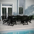 thumbnail image 3 of Emma + Oliver Indoor-Outdoor 72" Rectangle Adirondack Dining Table for 6 with Recycled HDPE Construction in Black, 3 of 8