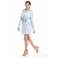 thumbnail image 3 of Vestido camisero con cinto Roman Fashion /Juvenil, 3902 (Azul claro) azul cielo G, 3 of 6