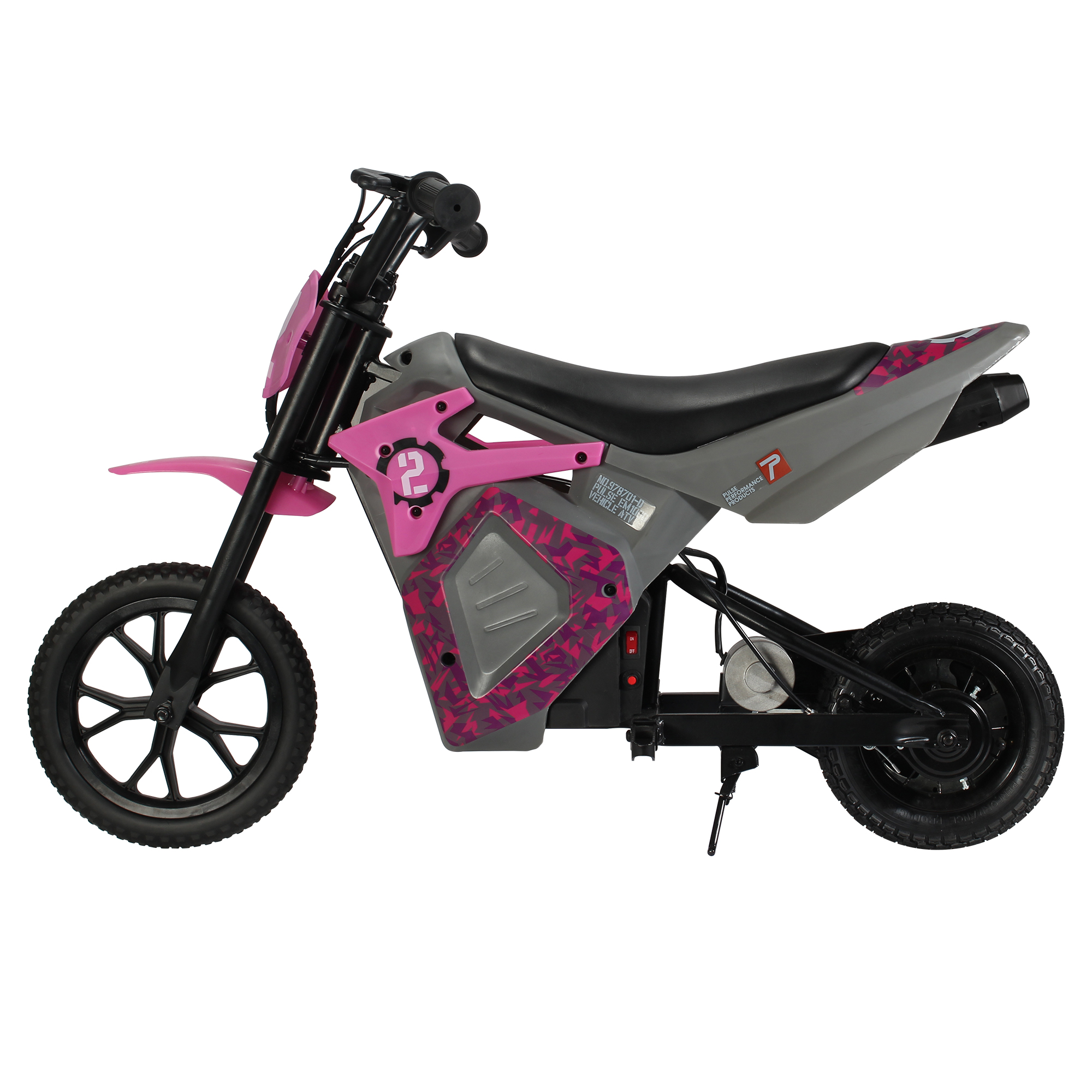 Pulse Performance Products, EM-1000 Kids Electric Motorcycle, Ages 8+, 24V battery, 10 MPH, Puncture Proof Tires, hand Brake - image 5 of 8