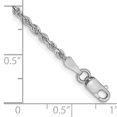 thumbnail image 2 of 14k White Gold 7 Inch 2mm Diamond Cut Quadruple Rope Chain Bracelet, 2 of 6