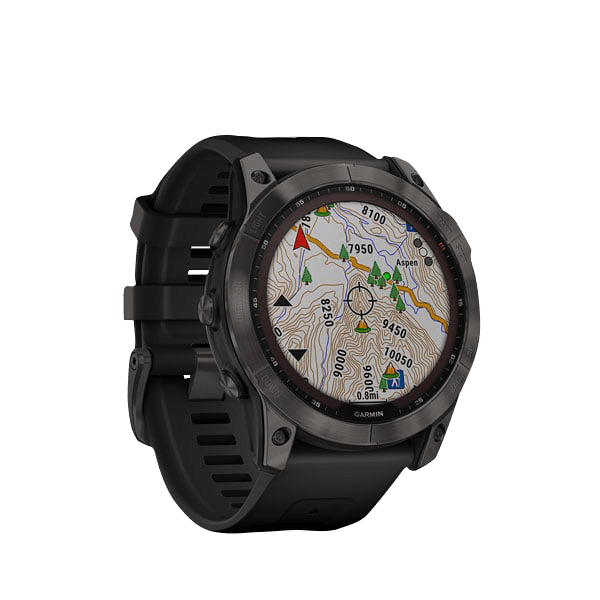 Restored Garmin Fenix 7X Sapphire Solar, Carbon Gray Titanium with Black Band Garmin Certified (Refurbished)