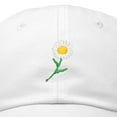 thumbnail image 2 of DALIX Daisy Flower Hat Womens Floral Baseball Cap in White, 2 of 6