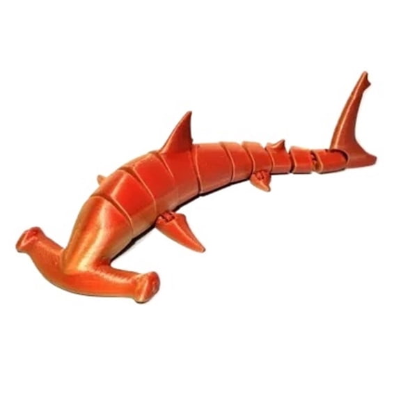 1pc | Flexible One-piece Printed hammerhead shark | Interactive Figurine | 3D Printed | Gift Item