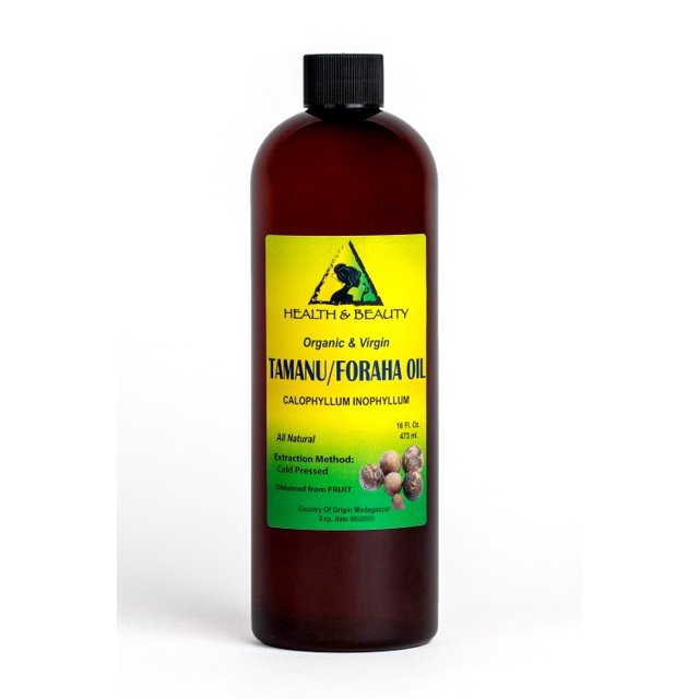Huile de Tamanu / foraha Biologique Vierge Non Raffinée Pressée à Froid premium pure 16 oz
