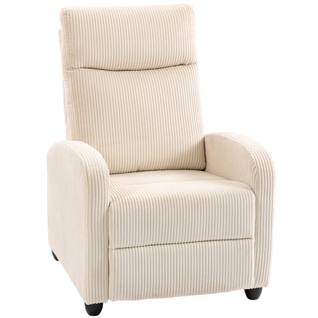 HOMCOM Push Back Recliner Chair Home Theater Seating with Padded Seat