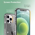 thumbnail image 4 of IBAOLEA Clear Case Compatible with iPhone 12 Case/iPhone 12 Pro Case,Non-Yellowing Shockproof Protective Phone Case- Slim Thin Twinkle Black, 4 of 7