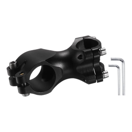 uxcell 25.4mm Bike Stem 15 Degree 60mm Aluminum Alloy Bicycle Handlebar Stem with Hex Wrench for Mountain Road Bike BMX MTB Cycling, Black