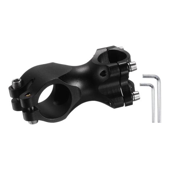 uxcell 25.4mm Bike Stem 15 Degree 60mm Aluminum Alloy Bicycle Handlebar Stem with Hex Wrench for Mountain Road Bike BMX MTB Cycling, Black