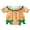Orange, variant on Newborn Baby Girl Halloween Outfit Waffled Striped Bubble Romper Letter Ghost Pumpkin Embroidery Print Short Sleeve Smocked Bodysuits Jumpsuits