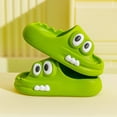 thumbnail image 5 of adviicd Kids Slippers Unisex Slides for Girls Boys Comfortable Slippers Slides Non-slip Shower Shoes House Fashion Thick for Indoor & Outdoor Gifts (Green,13.5), 5 of 5
