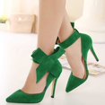 thumbnail image 5 of TUOBARR Heels Sandals Women, Women's Fashion Pointed Toe High Heel Dress Pumps Shoes Green, 5 of 5