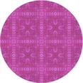 thumbnail image 1 of Ahgly Company Tapis Rond Lavable en Machine Intérieur Transitionnel Rose Profond, 6 Pieds Rond, 1 of 7