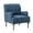 NAVY, variant on Upholstered Armchair Set of 2 Velvet Lounge Accent Chair Single Sofa Button Nailhead Wooden Legs Living Room Bedroom Green