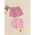 thumbnail image 6 of BemeyourBBs 2 Pack Toddler Baby Girl Boy Plaid Gingham Shorts Set Infant Girls Boys Summer Elastic Waist Checkered Loose Fit Shorts Bottoms, 6 of 9