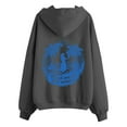 thumbnail image 4 of WEAIXIMIUNG Chandails en Molleton Courts pour Femmes Zip Up Chandail en Molleton pour Femmes Chandails en Molleton Surdimensionnés Col Rond Pull à Manches Longues, 4 of 6