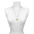 thumbnail image 2 of Delight Jewelry Silver-tone 12mm Crystal Rivoli - Lime Green - Class of 2026 Affirmation Ring Necklace, 23", 2 of 4