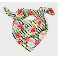 thumbnail image 3 of Bimba White Stripe & Grandiflora Roses Floral Printed Pure Silk Scarf Neck Wrap Summer Hair Bandanas For Women 40 x 40 Inches, 3 of 6