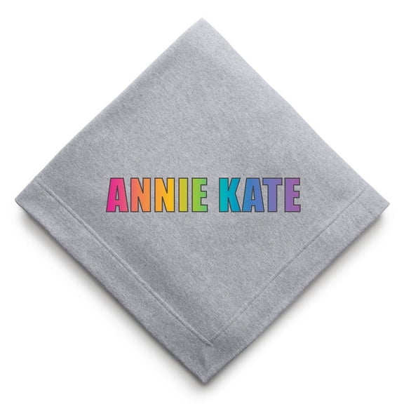 Rainbow Name Personalized Sweatshirt Blanket