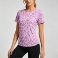 thumbnail image 2 of DHFJKG Workout Tops For Women Athletic Running Gym Yoga Breathable Quick Dry T Shirts Short Sleeve Crew Neck Activewear Tees, 2 of 6