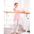 thumbnail image 5 of Arshiner Girls Shiny Ruffle Sleeve Ballet Leotard with Skirt Criss-Cross Back Dance Dresses, 5 of 9