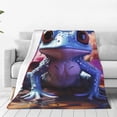 thumbnail image 1 of Balery Colorful Frog Among Flowers Manta de Felpa Suave y Acogedora – Cobija de Franela Aterciopelada para Cama, Lavable y Cálida para Sofá, Mascotas, Transpirable-80"x60", 1 of 7