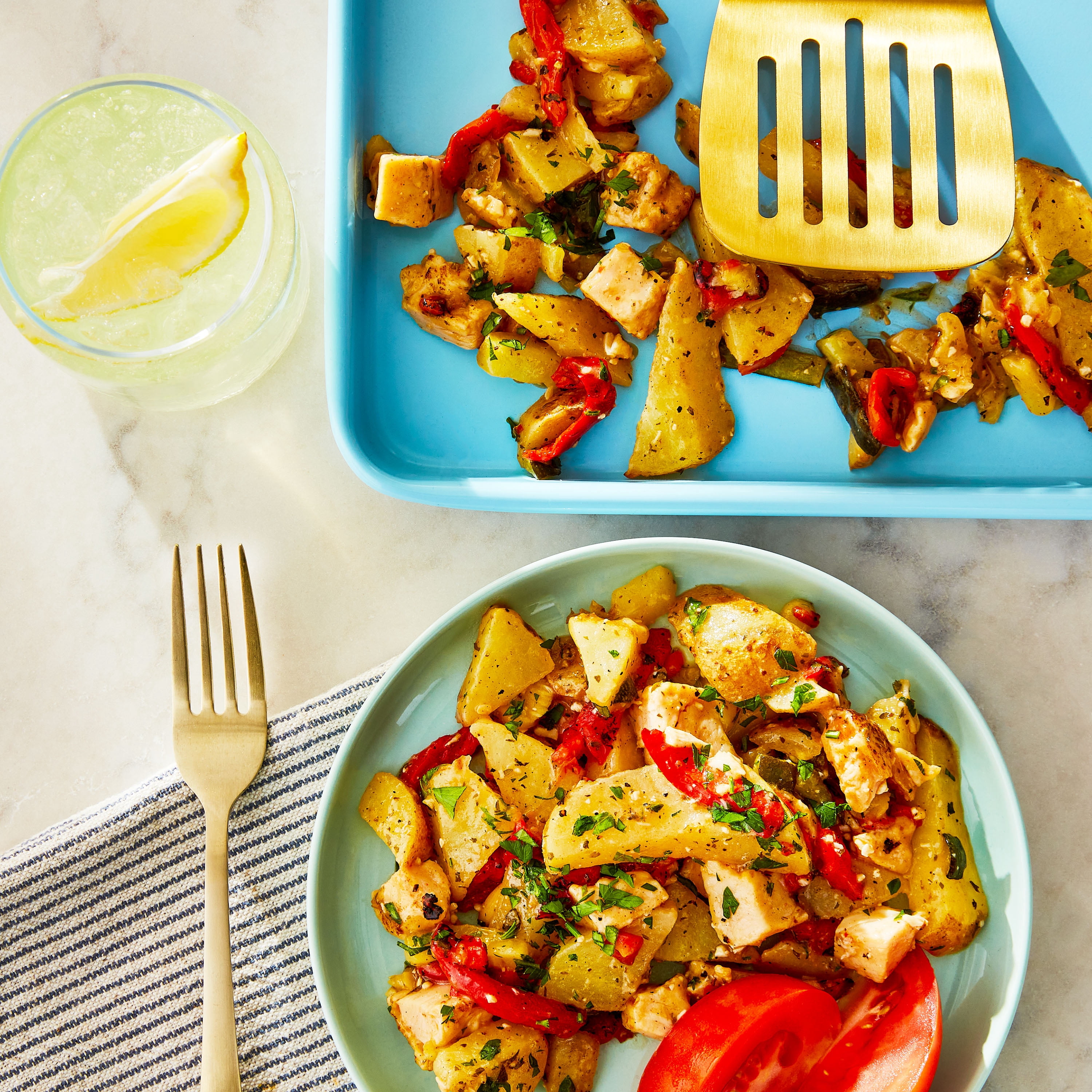 Great Value Mediterranean-Style Chicken Sheet Pan Meal, 31 oz (Frozen)