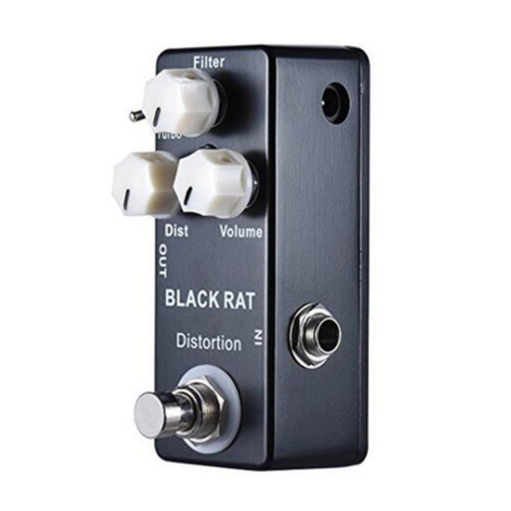 NEXAVKPR Powerful Black RAT Distortion Pedal for Electric Guitars Metal Alloy Material