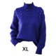 thumbnail image 5 of Sonducket Suéter de mujer cuello medio alto Color sólido elástico chica pulóver invierno clima frío Tops Casual adultos ropa de vestir Prendas para la parte del cuerpo Azul SG Sonducket AP013959-19, 5 of 6