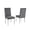 Dark Gray Velvet, variant on Velvet Tufted Side Chairs in Dark Gray with Silver Chrome Legs (Set of 2)