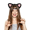 thumbnail image 4 of Fiudx Diadema y Orejas de Gato, Suave y Peluda, Accesorio de Moda para Disfraz, Bonita Herramienta de Maquillaje para El Cuidado de La Piel, Regalo para Adolescentes, Diseño Ajustable., 4 of 7