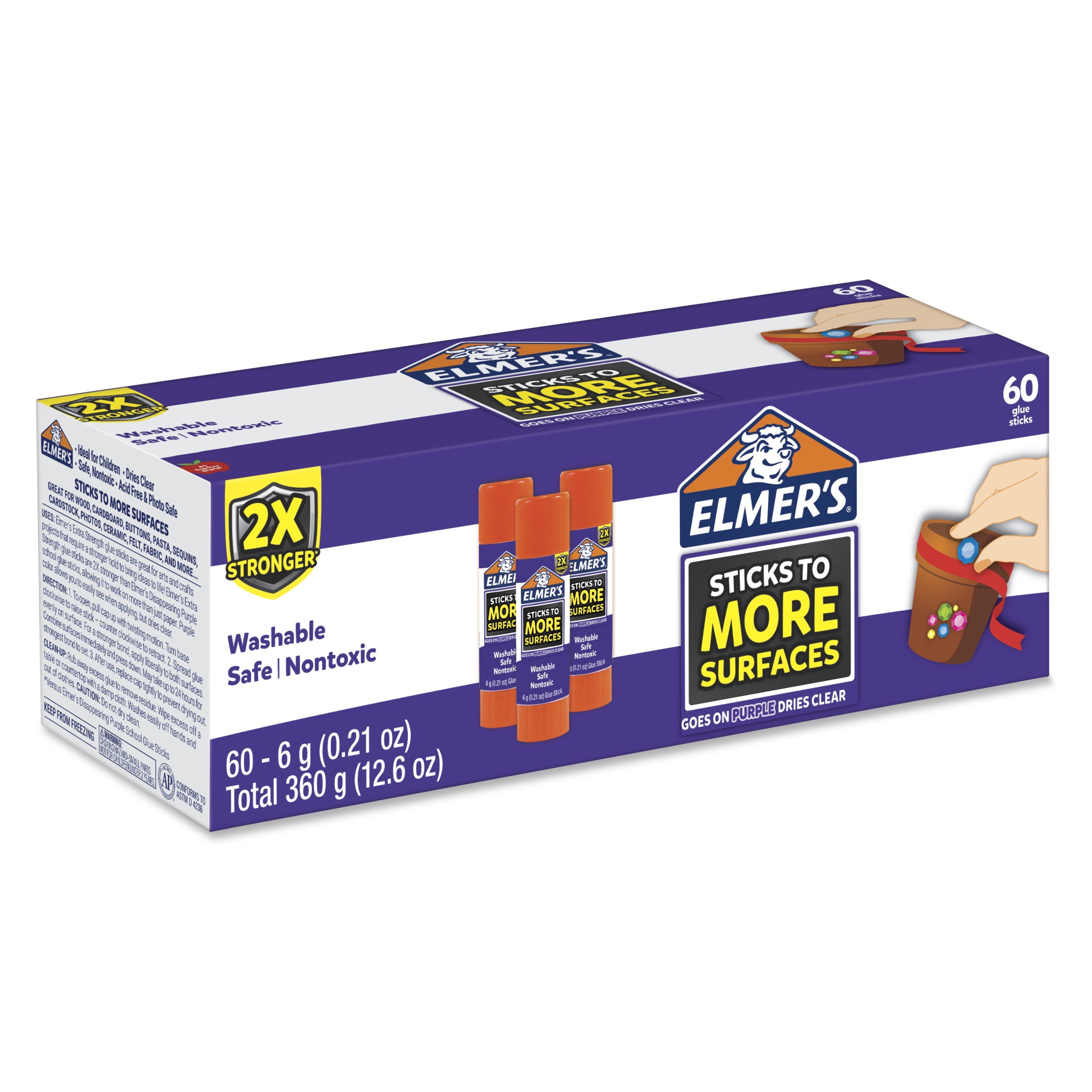 Elmer's Extra Strength Glue Sticks 4/Pkg-.21oz