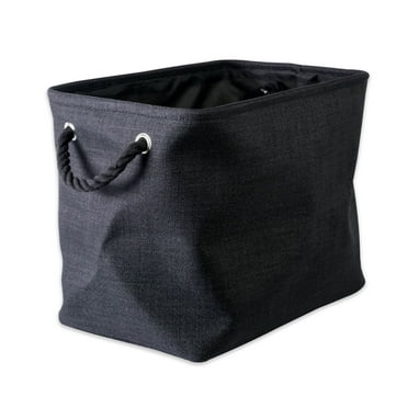 DII Rectangle Modern Polyester Large Storage Bin in Variegated Black