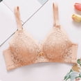 thumbnail image 2 of Idoravan Bras for Women No underwire Woman's Embroidery Lace Thin Style Ventilate Back Buckle Bra Without Steel Rim, 2 of 5